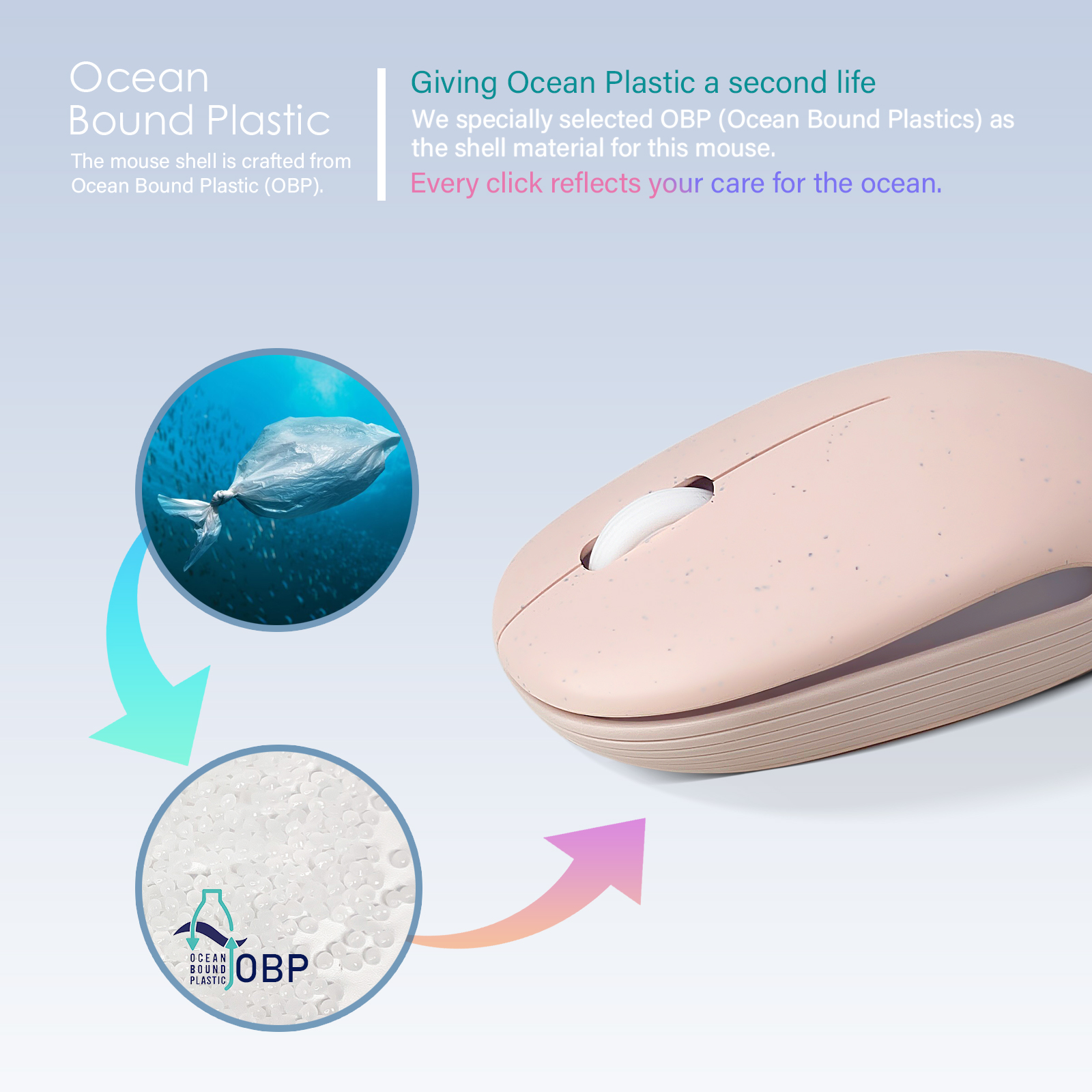OCEAN BOUND PLASTIC pink- 43333